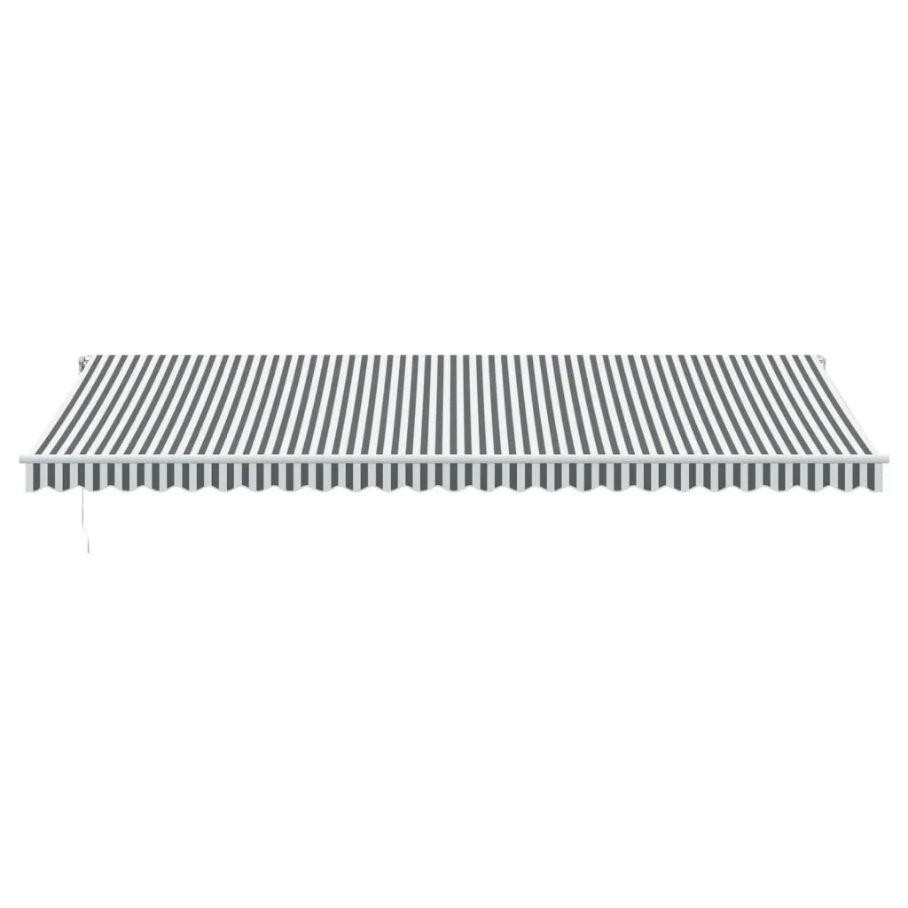 Tenda Retrattile Automatica LED Antracite e Bianco 600x350 cm