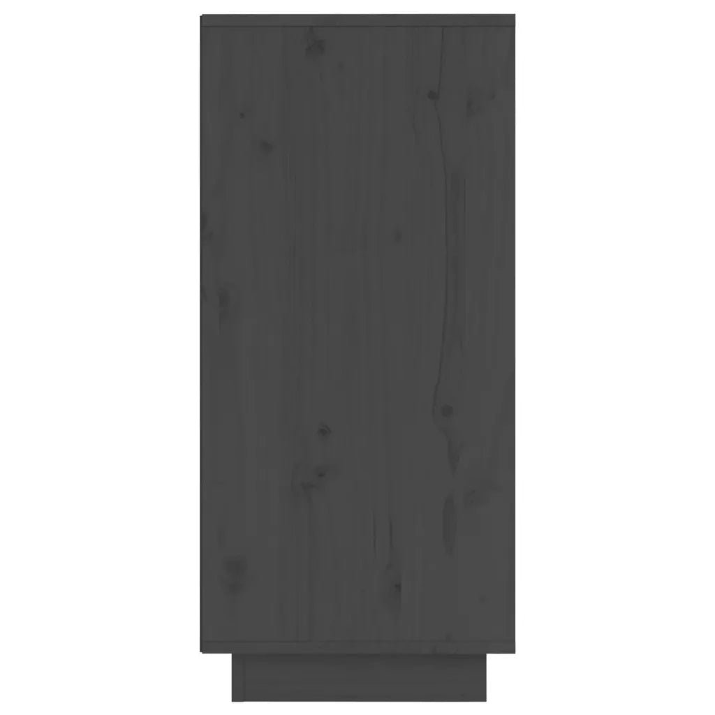 Credenze 2 pz Grigie 31,5x34x75 cm in Legno Massello di Pino cod mxl 6636