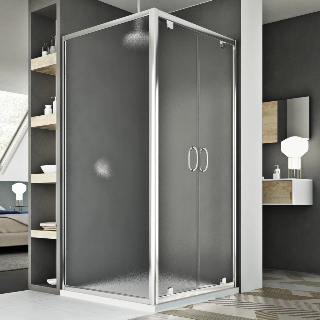 Box Doccia 70x130 AP. 130 CM H185 stampato C mod. Sintesi Duo 2 Ante