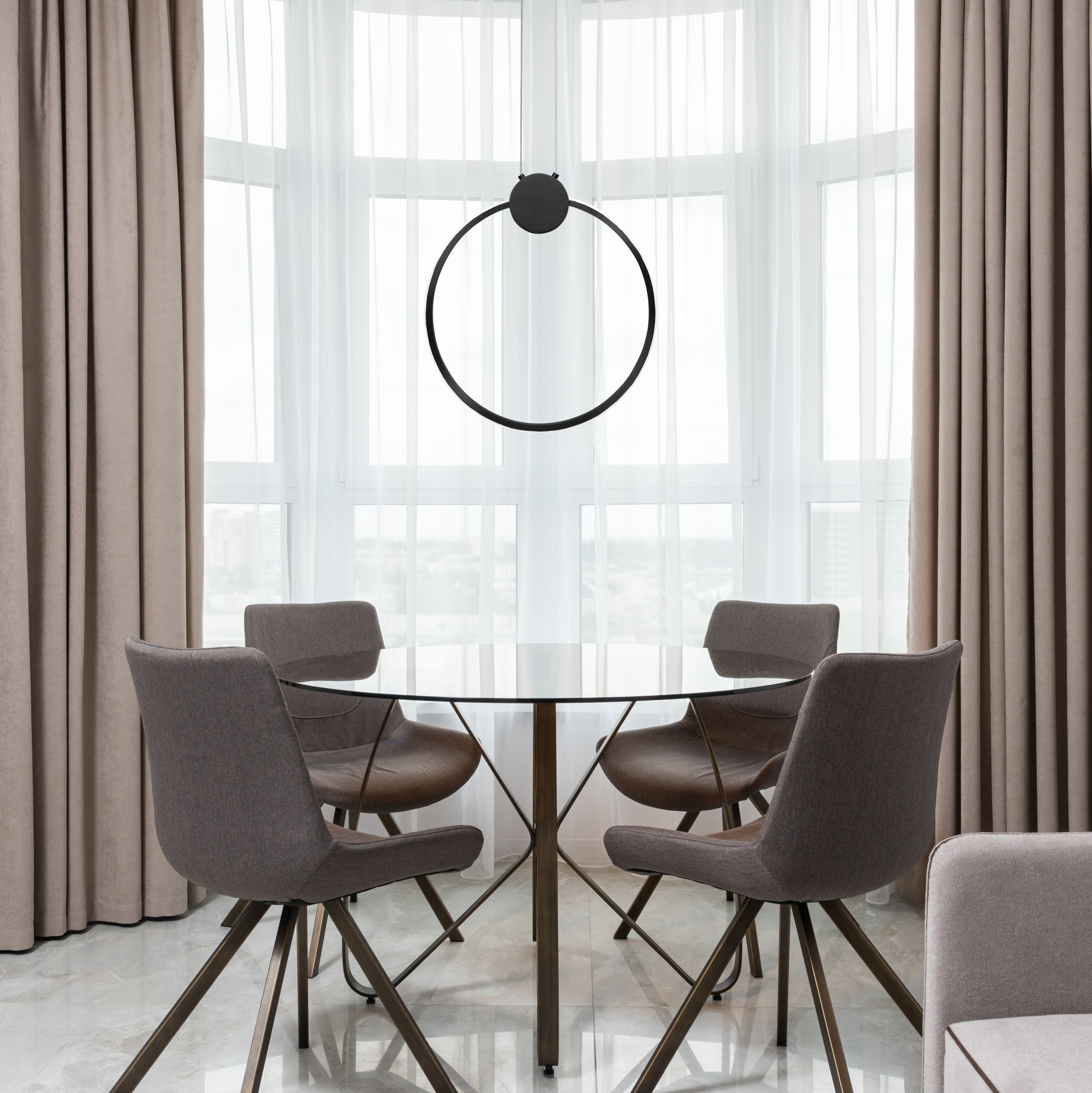 Lampada Da Soffitto Led App1398-cp Black 50cm