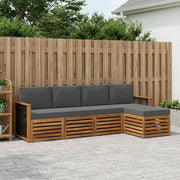 Set di divani da esterno 5 pz Naturale e Antracite 3384233