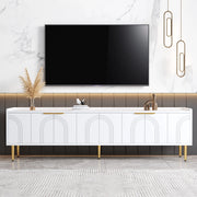 Mobile TV basso - Zephmum- 170x35x47.5 cm- Decorazioni e gambe dorate