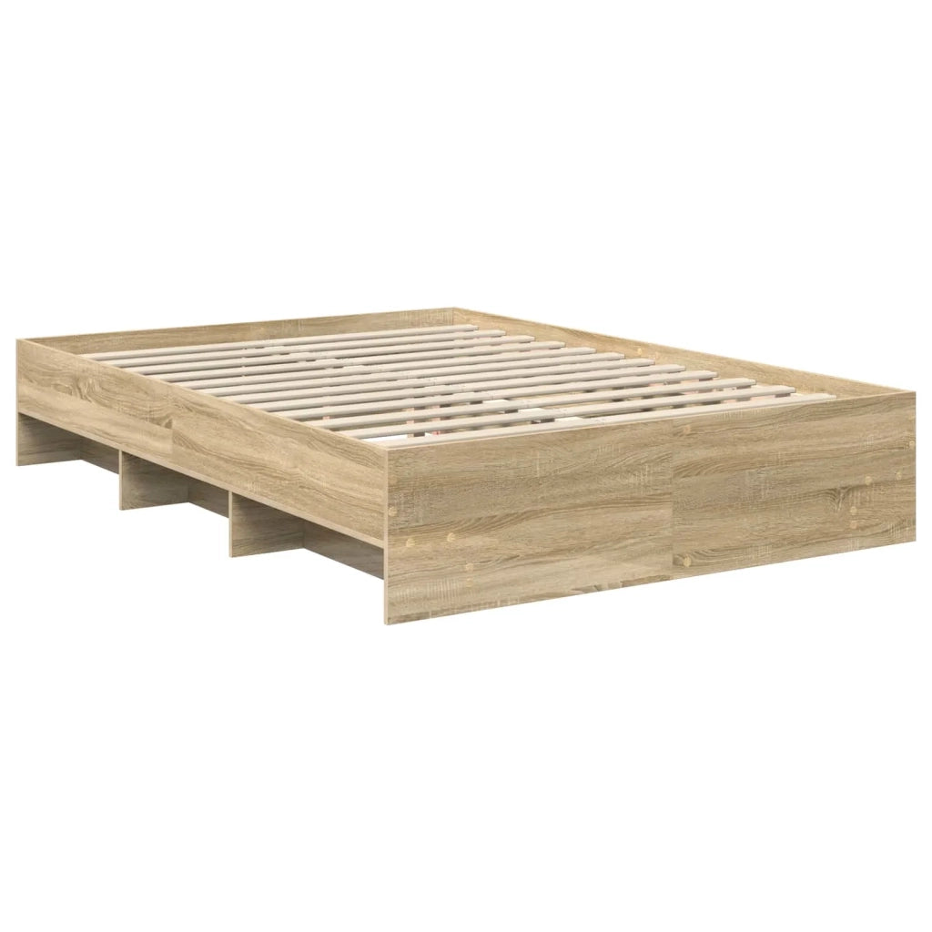 Struttura del letto con testiera Rovere Sonoma 150 x 200 cm 3408839