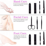 Set professionale manicure e pedicure 7 pezzi con custodia in pelle lussuosa