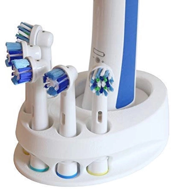 Sostegno per spazzola da denti compatibile con Oral-B per 5 spazzole stampato in 3D realizzato in Germania