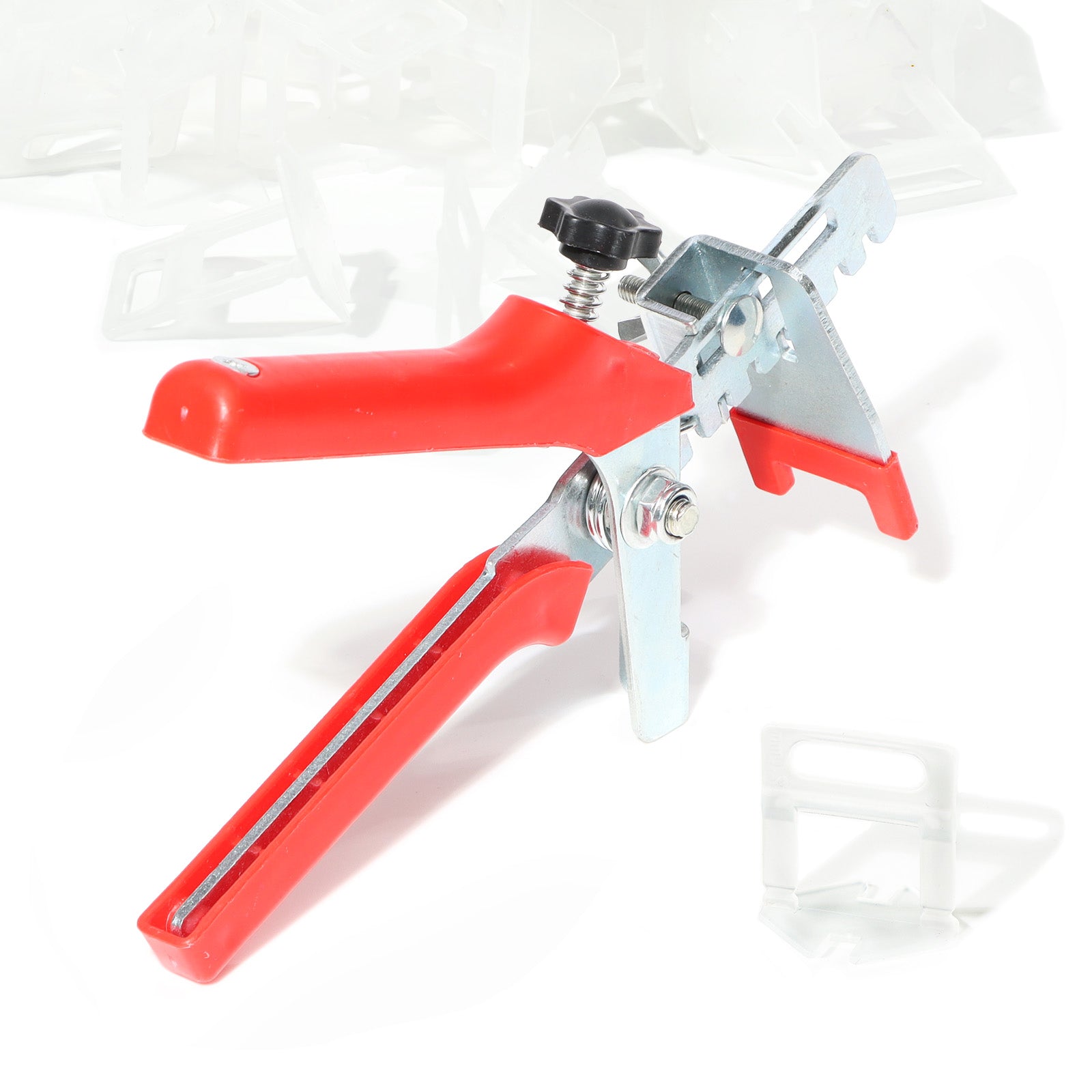 Set per livellamento piastrelle 800 linguette 1,0mm e 1 pinza per posa pavimenti