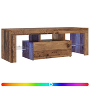 Mobile TV | Armadietto TV | Mobile Porta TV con LED Legno Antico 120x36,5x40 cm Multistrato
