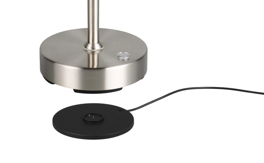 Lampada scrivania wireless nichel opaco USB-C CCT 3W RL