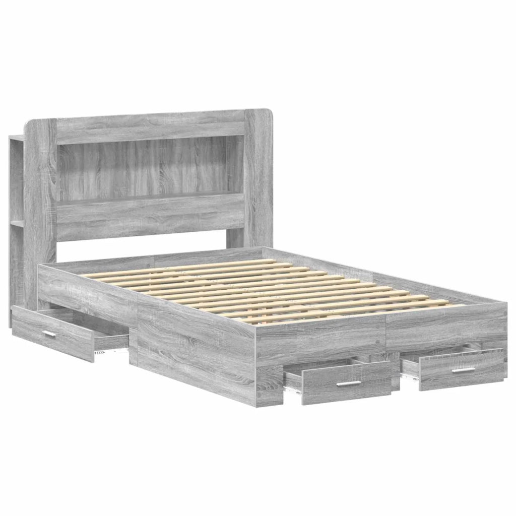Telaio del letto con storage Sonoma grigio 120 x 190 cm 3433841