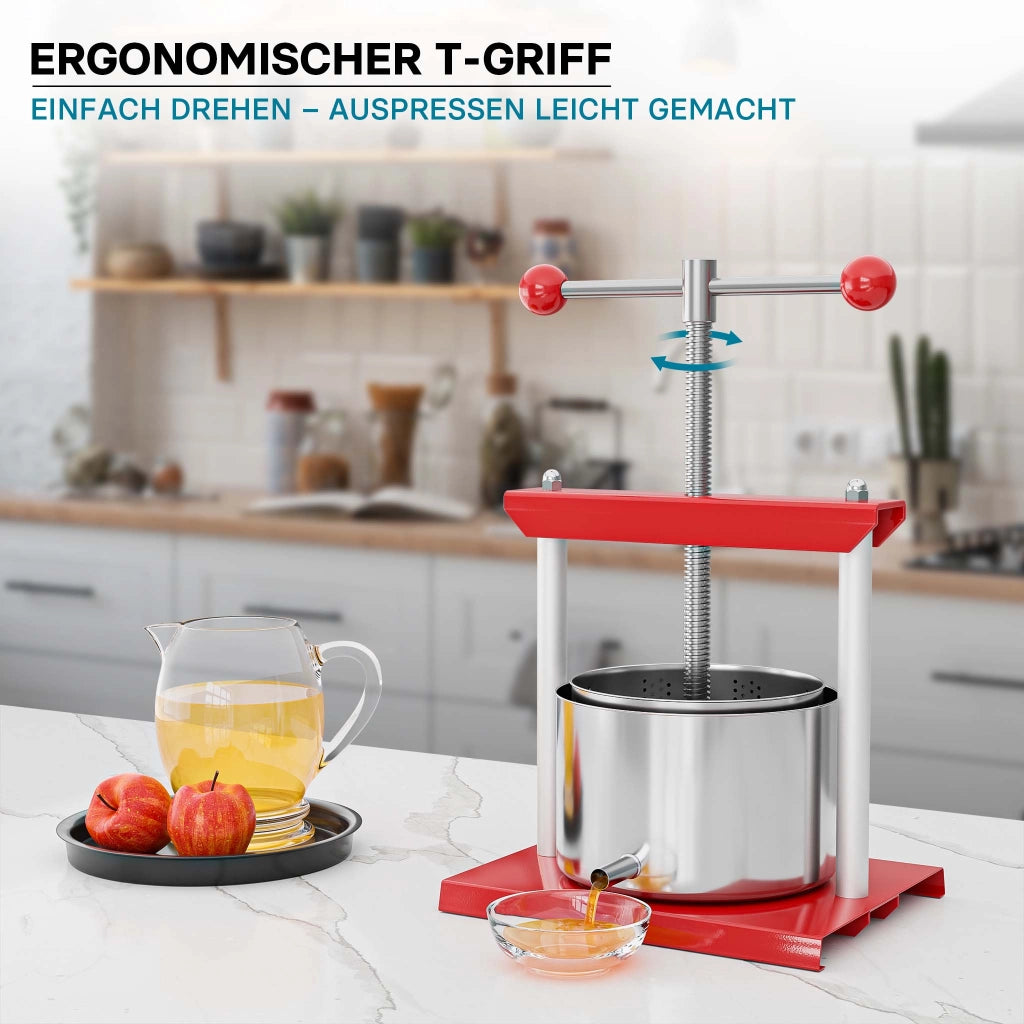 Torchietto per frutta in acciaio inox 3 litri Pressa manuale frutta