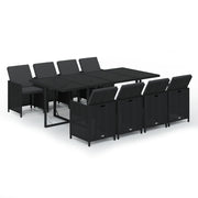 Set da pranzo da esterno in vimini nero composto da 9 pezzi con mobili e cuscini 02_0014478