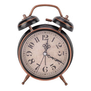 Orologio da Parete Retro Design - Movimento Meccanico - Silenzioso - Leggero - Per Camera da Letto/Bureau - 4 Pollici Acciaio Nero