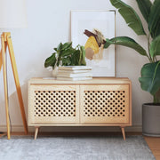 Ante con Design a Reticolo 2 pz 49,5x39,5 cm in Legno di Pino 372788