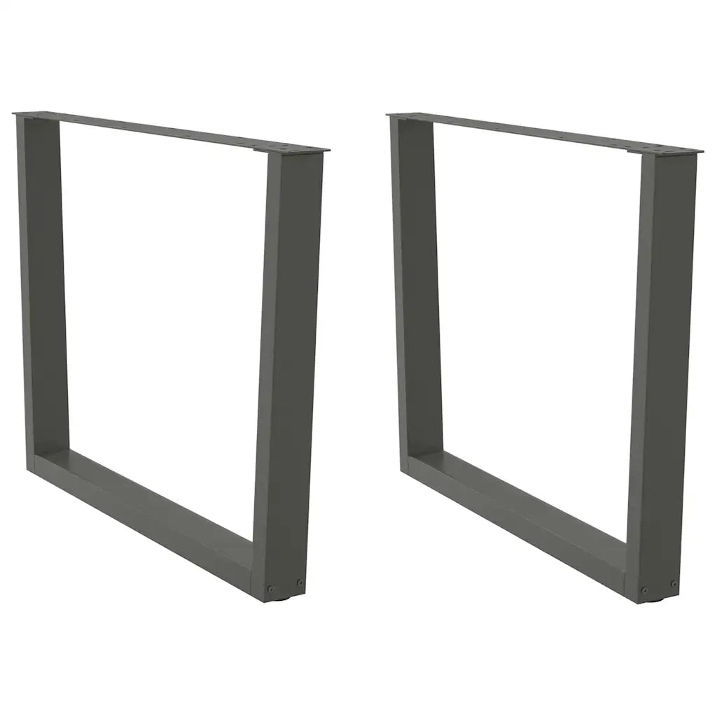 Gambe per tavolo da pranzo a forma di V 2 pz Antracite 100x(72-73,3) cm Acciaio