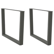 Gambe per tavolo da pranzo a forma di V 2 pz Antracite 100x(72-73,3) cm Acciaio