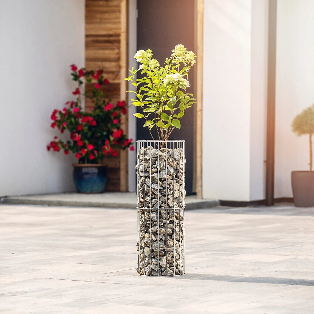 Pergola da giardino KADAX per piante e fiori, palo in metallo da 80 cm + ancoraggi