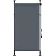 Tenda da sole ¨C zephmum ¨C 150x220-310 cm, alluminio, grigio scuro