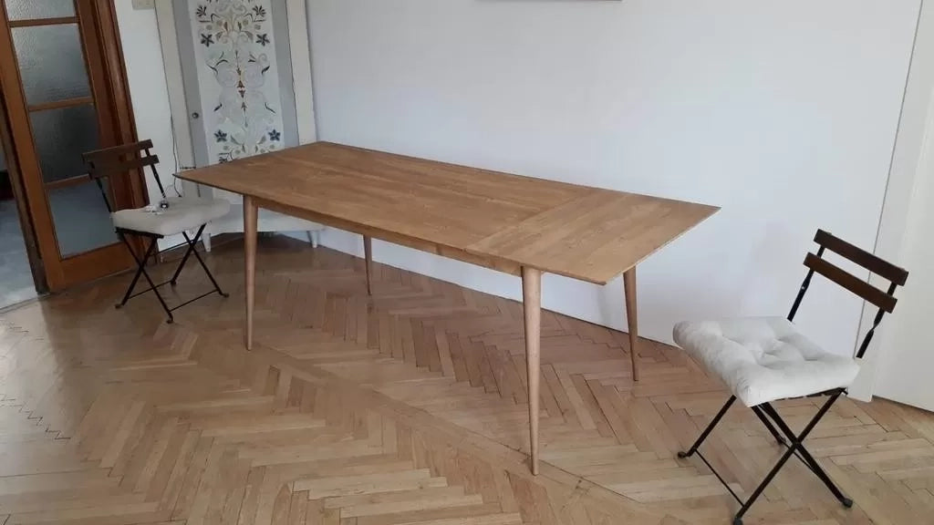 Tavolo allungabile in abete spazzolato naturale 160x85 (822) - Mobili 2G