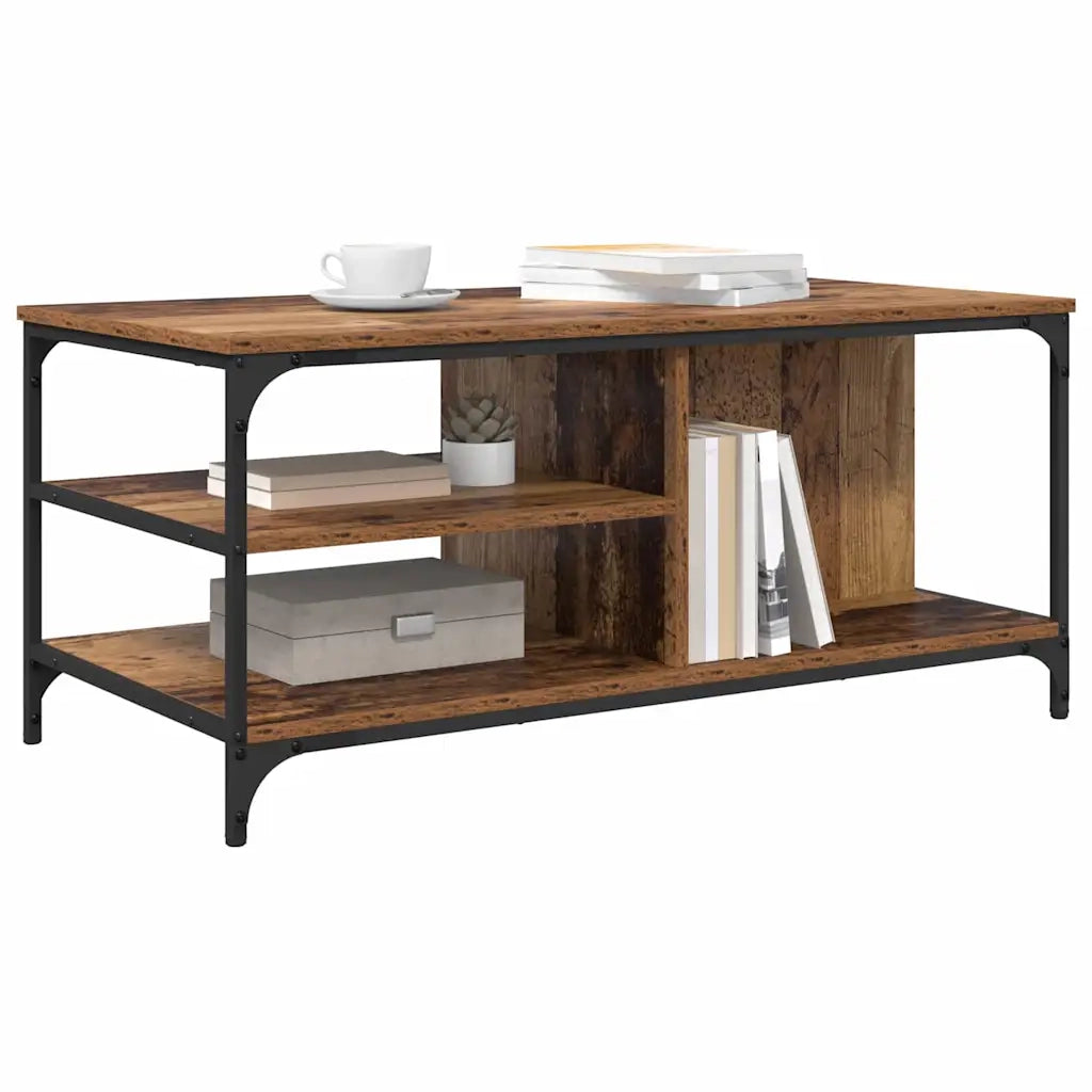 Tavolino da salotto | Tavolino da caff¨¨ | Tavolino da Soggiorno Legno vecchio 100 x 50 x 45 cm