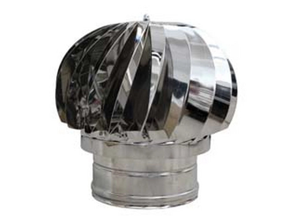 1pz fumaiolo testa radiante girevole tondo attacco femmina  cm12 acciaio inox cod:ferx.fer102315