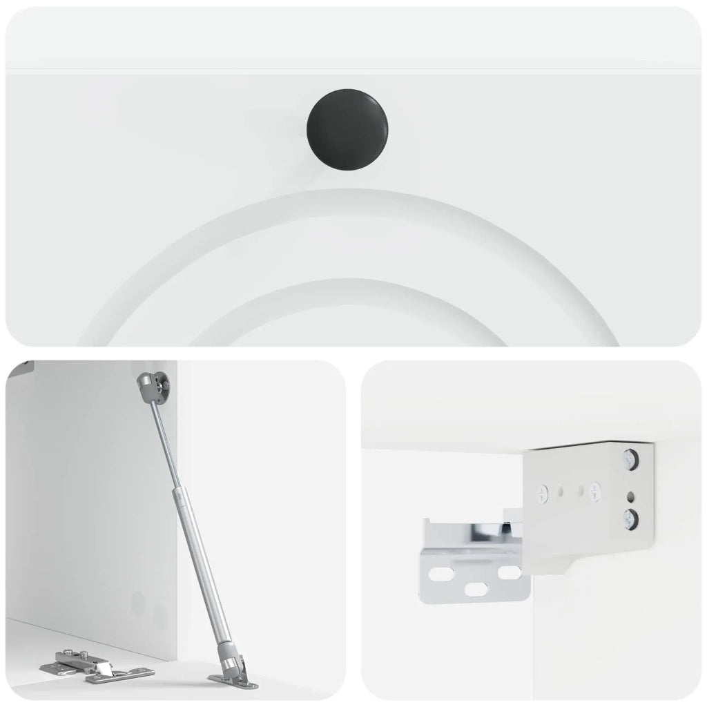 Mobile Porta TV da Muro Bianco 59,5 x 31 x 30 cm 898195