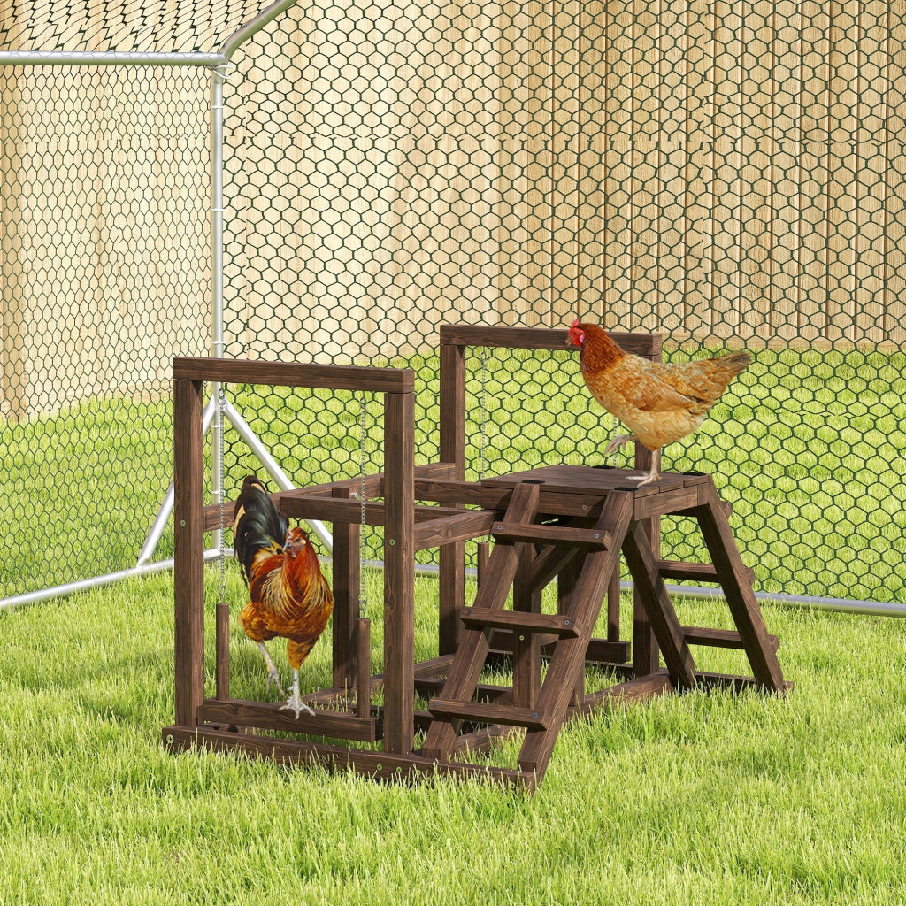 Gioco per bambini in legno con altalena e piattaforme ¨C zephmum ¨C 82x60x55 cm marrone