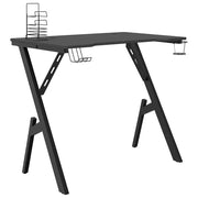 Scrivania da Gaming-Scrivanie per intrattenimento con Gambe a Y Nera 90x60x75 cm