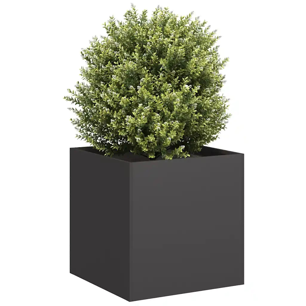 Fioriera Nera 40x40x40 cm in Acciaio Laminato a Freddo 860661