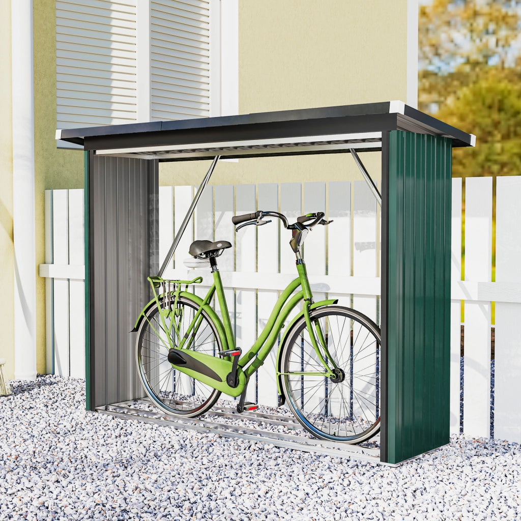 Capanno per legna da ardere ¨C zephmum ¨C verde 213x66.5x150 cm