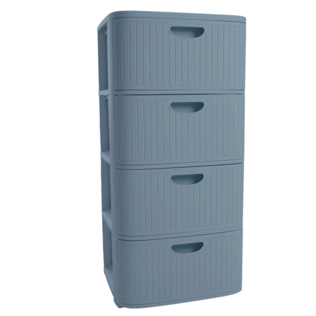 Cassettiera Mobile Domus con 4 Cassetti Smoky Blue 40 x 40 x 80 cm