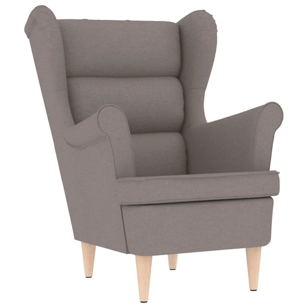 Poltrona con Poggiapiedi Grigio Talpa in Tessuto 3307995