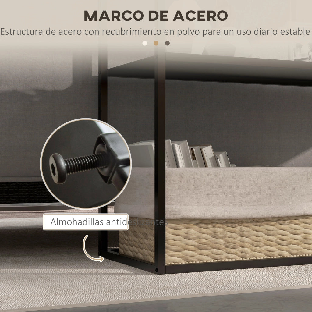 Consolle per ingresso in stile industriale ¨C zephmum ¨C nero 90x30x75 cm