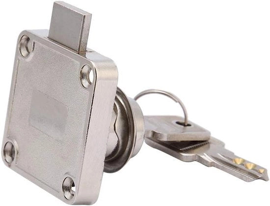 Serratura per vetrina a chiave con serraglio in acciaio inossidabile per uso domestico e ufficio, 22 mm, sicura e riutilizzabile