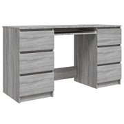 Scrivania | Tavolo da Ufficio Grigio Sonoma 140x50x77 cm in Legno Multistrato