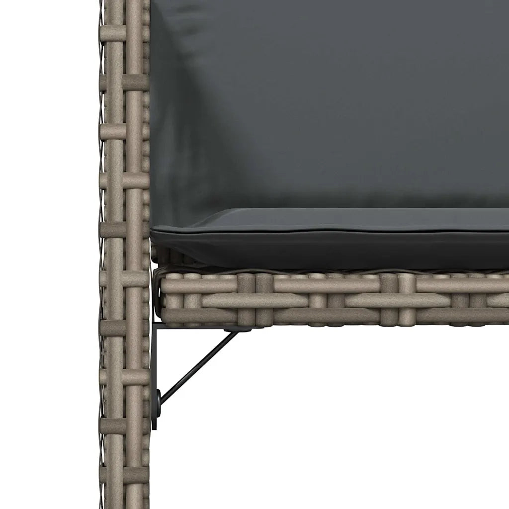 Sedie da Giardino con Cuscini 4 pz | Sedie da Esterno Grigio in Polyrattan