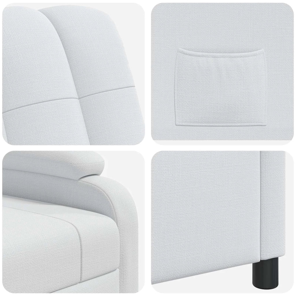 Divano Sedia-Poltrona reclinabile Bianco Tessuto 687127