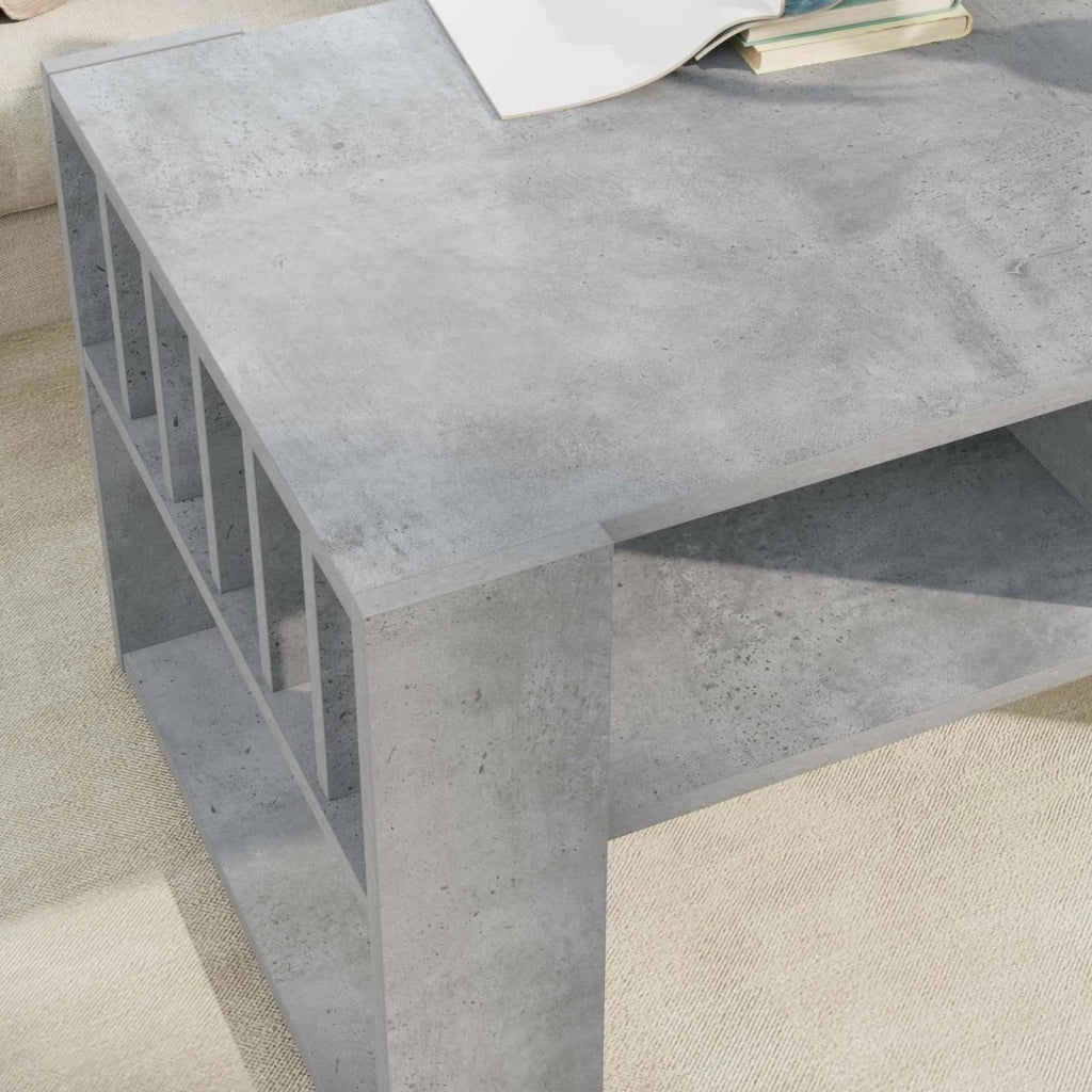 Tavolino da salotto Grigio cemento 92 x 49,5 x 45 cm 8000111