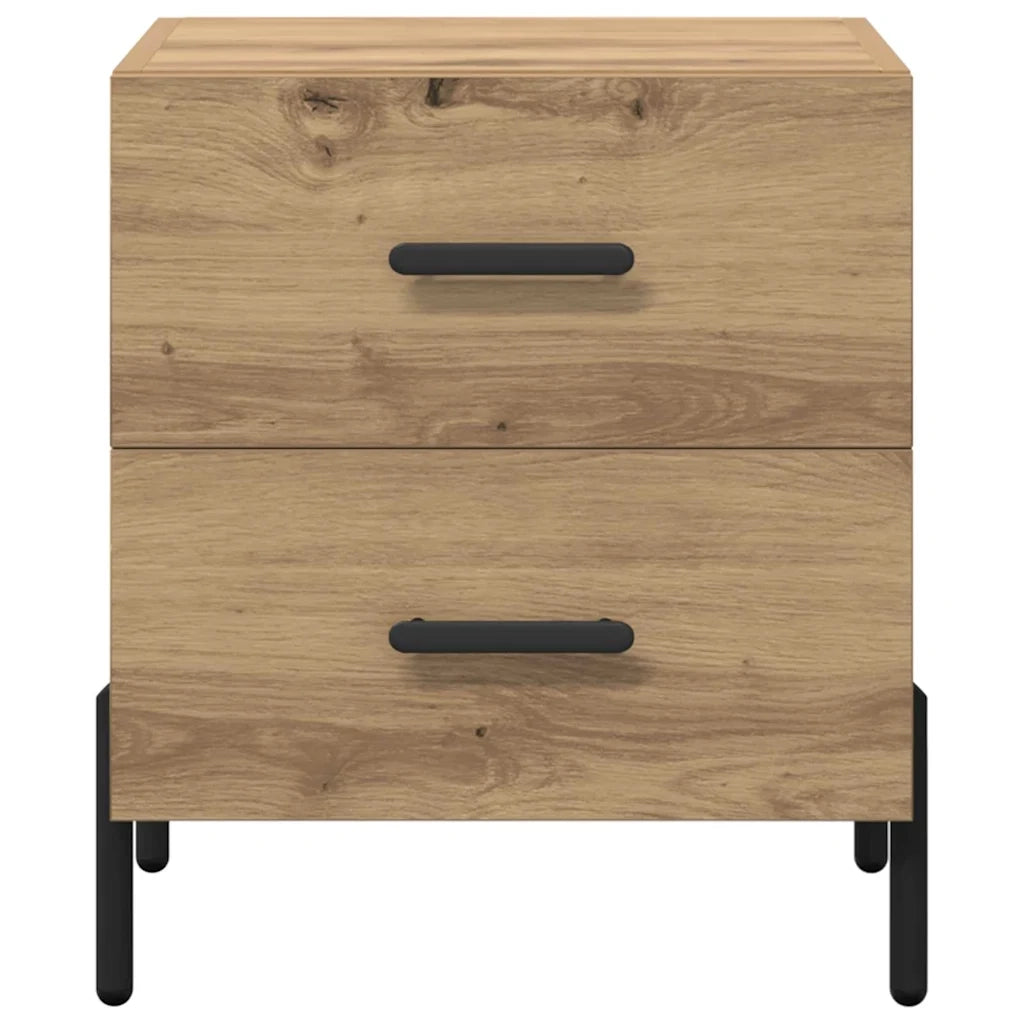 Comodino | Armadio da Notte | Mobiletto da notte Rovere artigianale 40 x 35 x 47,5 cm