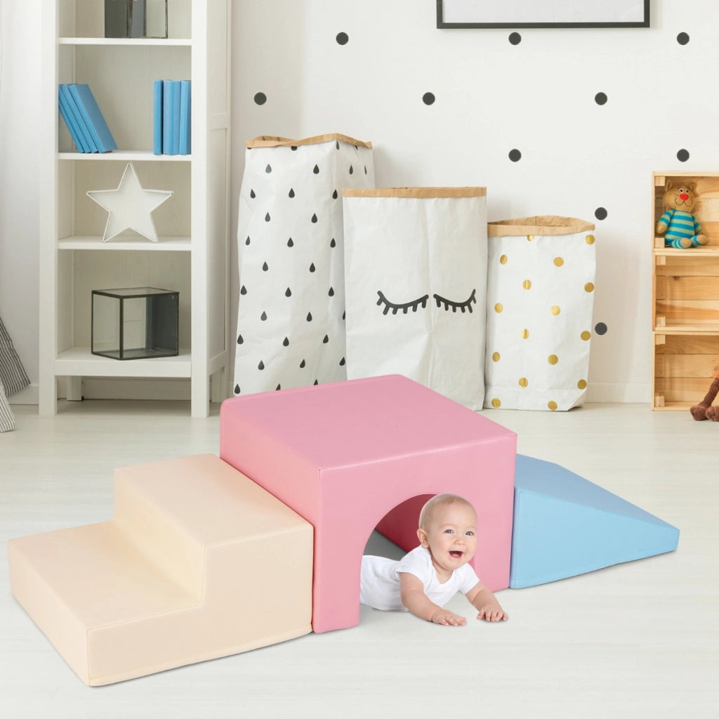 Set di blocchi in schiuma per arrampicarsi e gattonare per Bambini, Set di giocattoli morbidi da interno per bambini-Giocattoli educativi