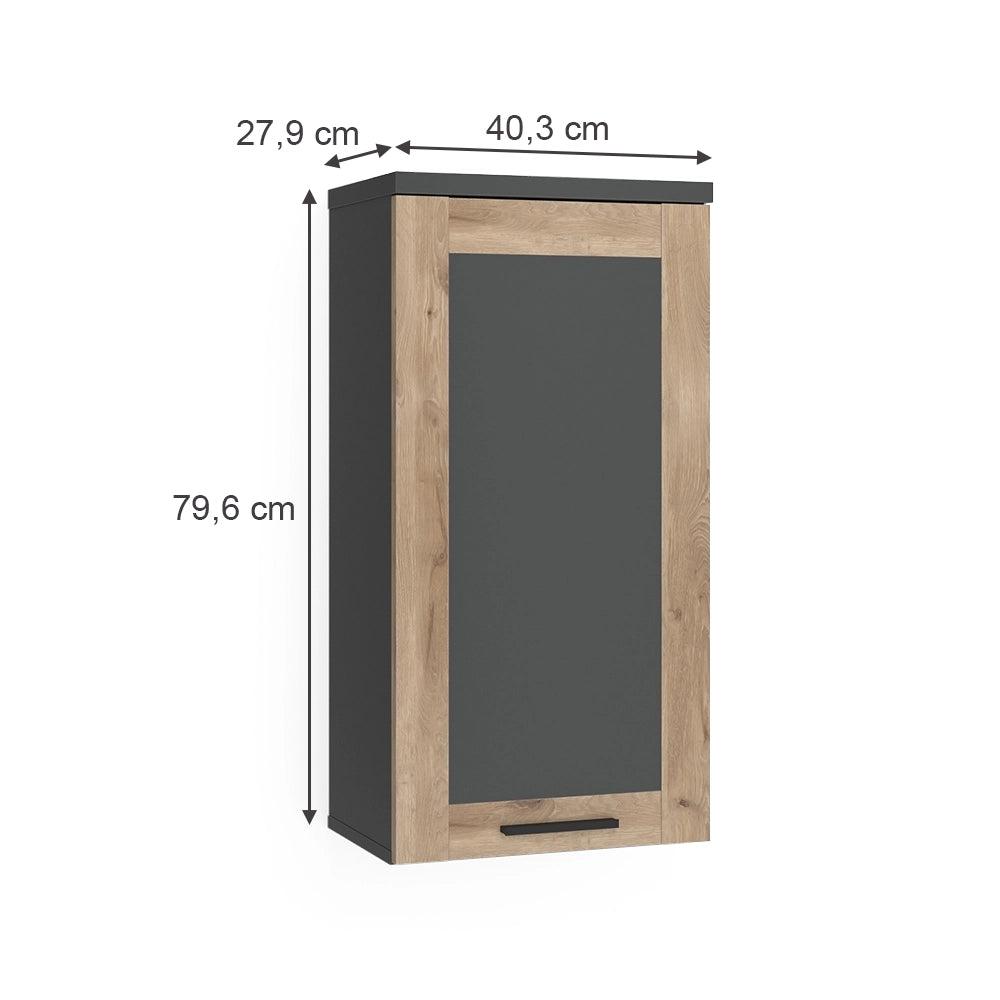 Vicco Mobile da bagno Antracite/quercia vichinga 40.3 x 79.6 cm