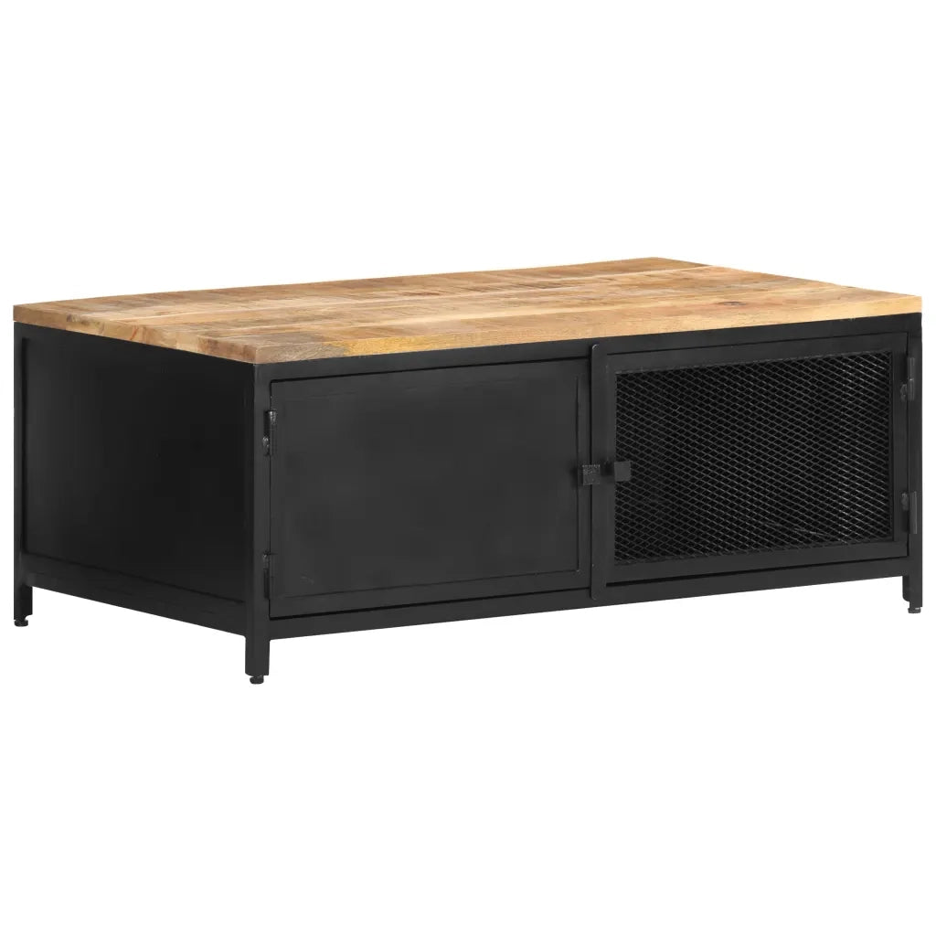 Tavolino da CaffÃ¨ 90x50x37 cm in Legno Massello di Mango Grezzo cod mxl 16291