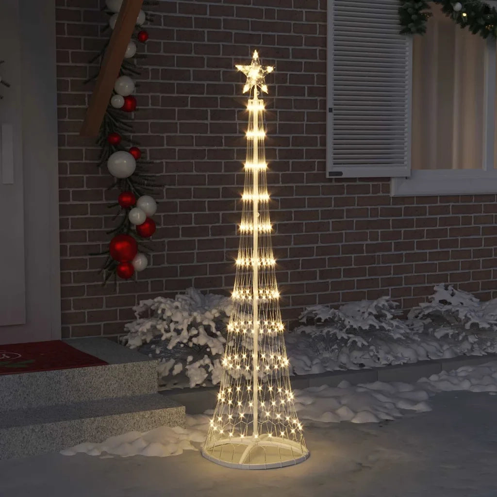 Albero di Natale | Decorazioni natalizie LED Bianco caldo 51 x 51 x 190 cm Metallo