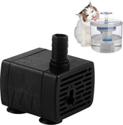 Mini pomp per fonteino di acqua per animali domestici, sostituzione pompante per fonteino per animali, caricabile via USB, piccola pompante silenziosa per fonteini per animali domestici, 3W, nero