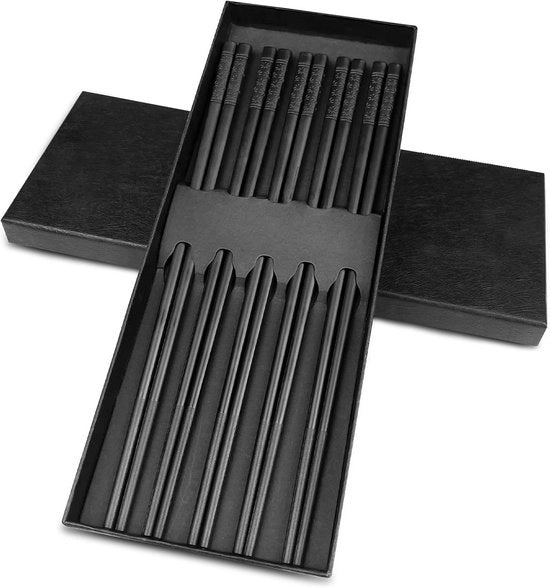 Set di paletti antiscivolo per cibi - antislip - 5 paia - nero - vetroresina - 24 cm