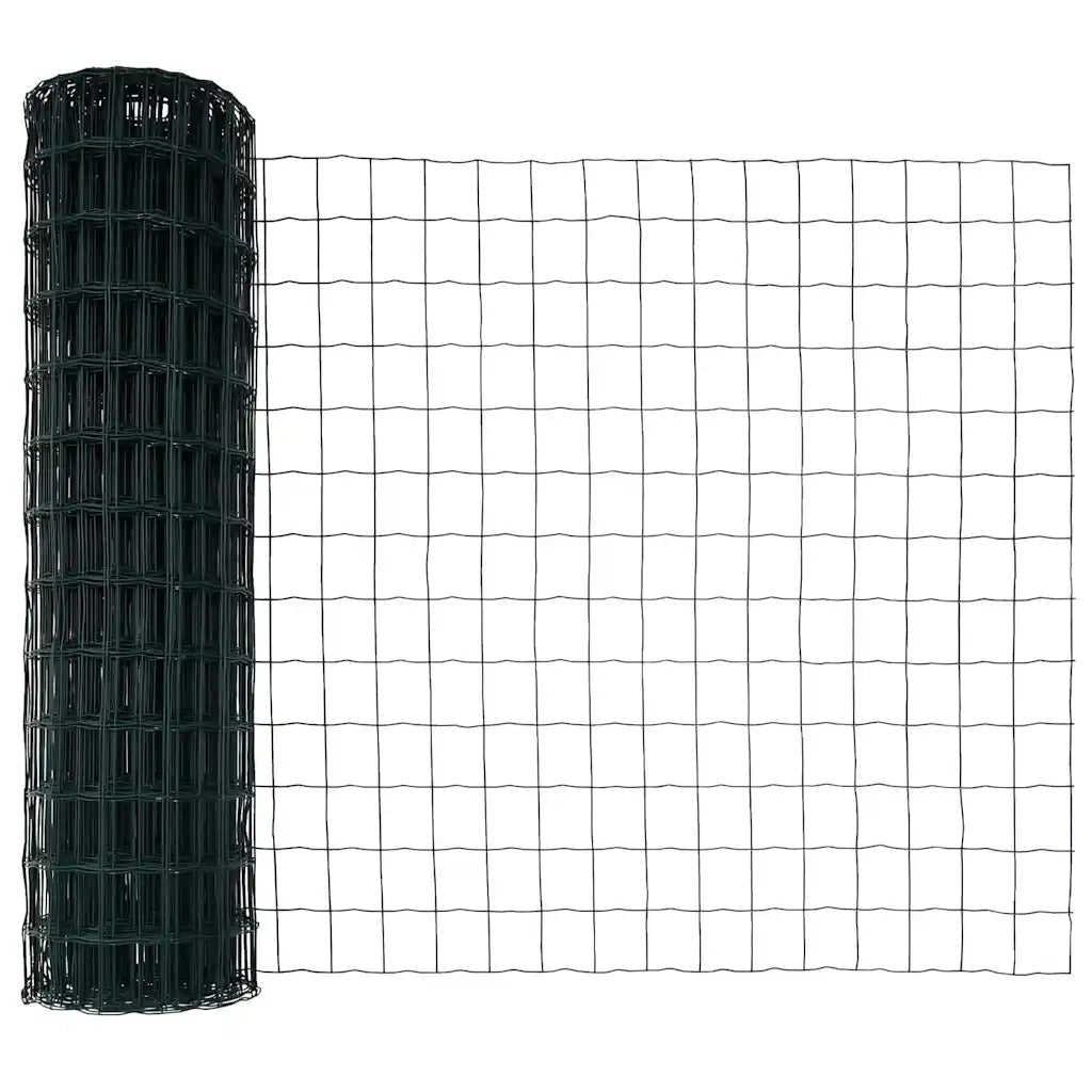Recinzione da Giardino | Recinzione con Posto Verde 1,4 x 10 m Acciaio e PVC