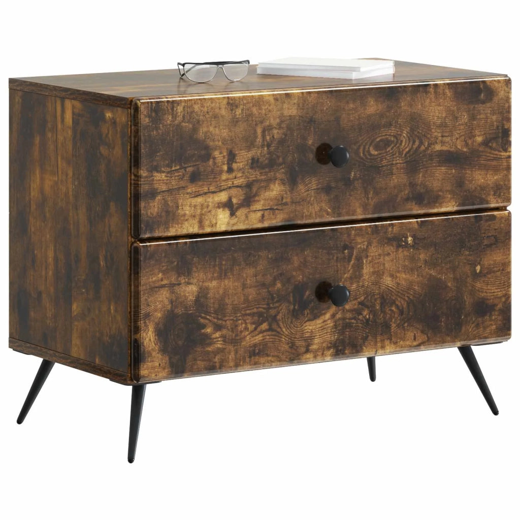 Armadio da Notte Rovere Fumo 62 x 34,5 x 47,5 cm 895470