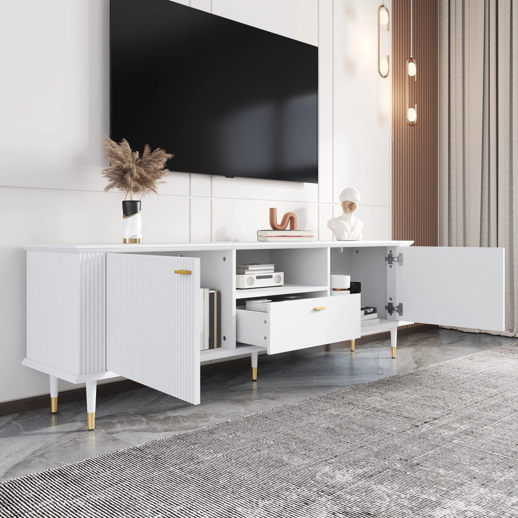Mobile TV con 2 ante; 1 cassetto; 1 vano e passacavi per soggiorno 170×36×54 cm