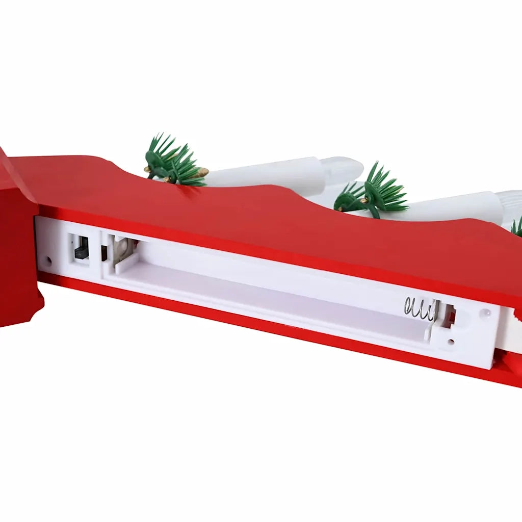 Ponte con Candele di Natale 3 pcs Rosso 39.5 x 5 x 29 cm