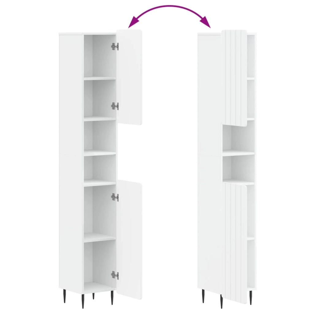 Armadio da Bagno con Ripiano Aperto ZWOLLE Bianco 896375