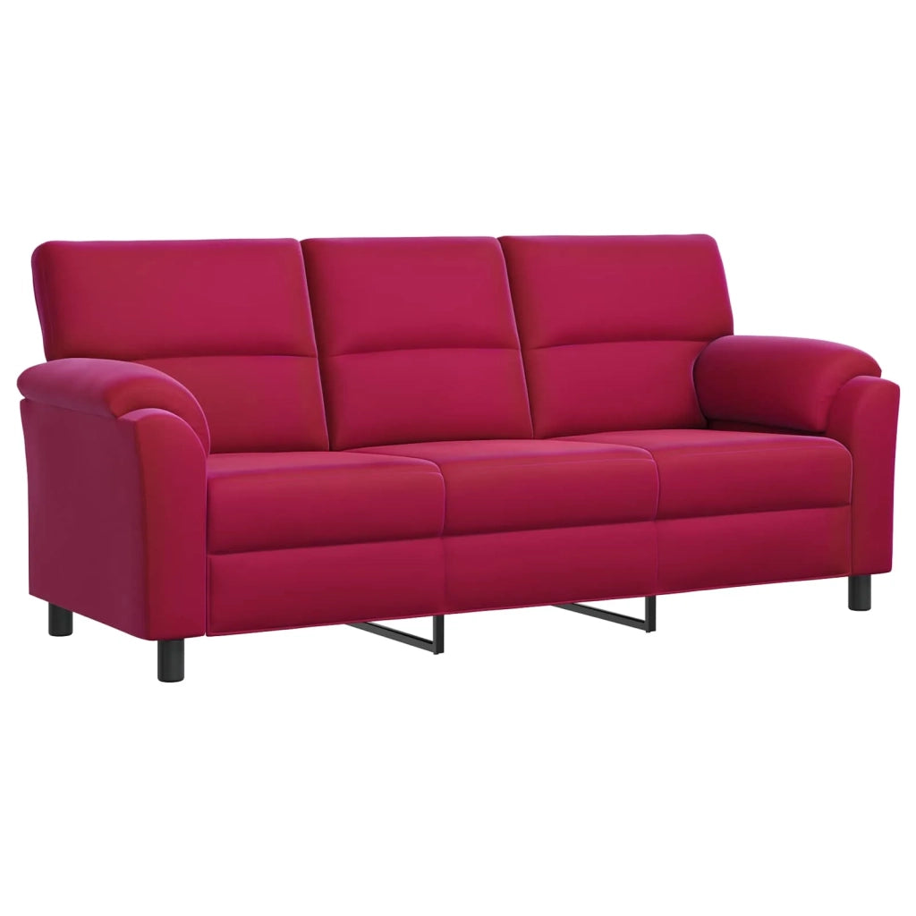 Set di divani 2 pcs Rosso Vino Velluto 3430509
